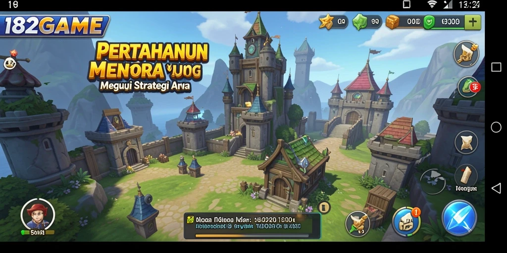 Tampilan gameplay menara menakjubkan dalam 182GAME.