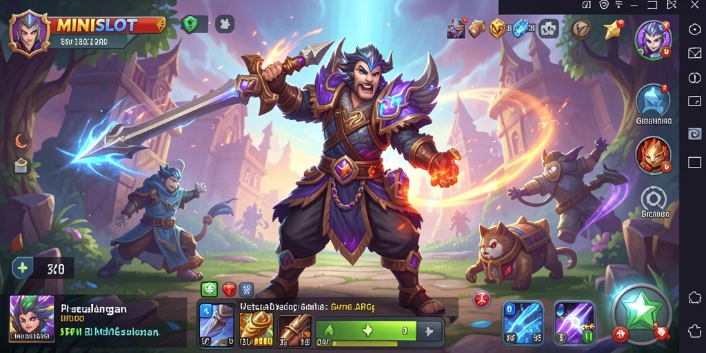 Tangkapan layar gameplay ARPG yang menampilkan aksi seru di MINISLOT.