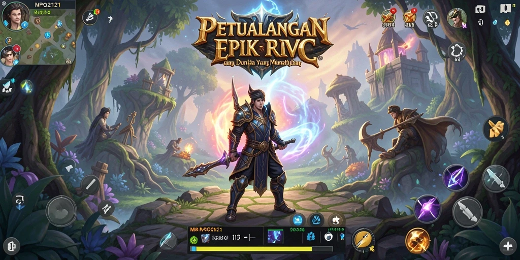 Screenshot memperlihatkan aksi seru dalam gameplay RPG MPO2121.