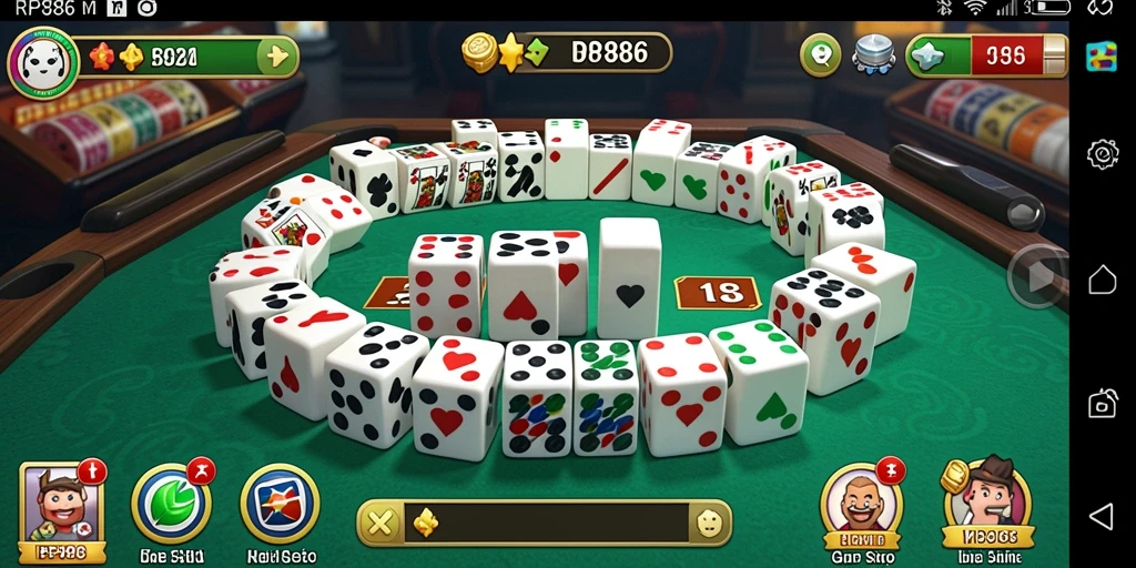 Tampilan gameplay seru dari game Domino RP886