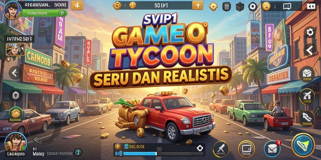 Screenshot menunjukkan gameplay menyenangkan dari SVIP1 dengan elemen Tycoon.